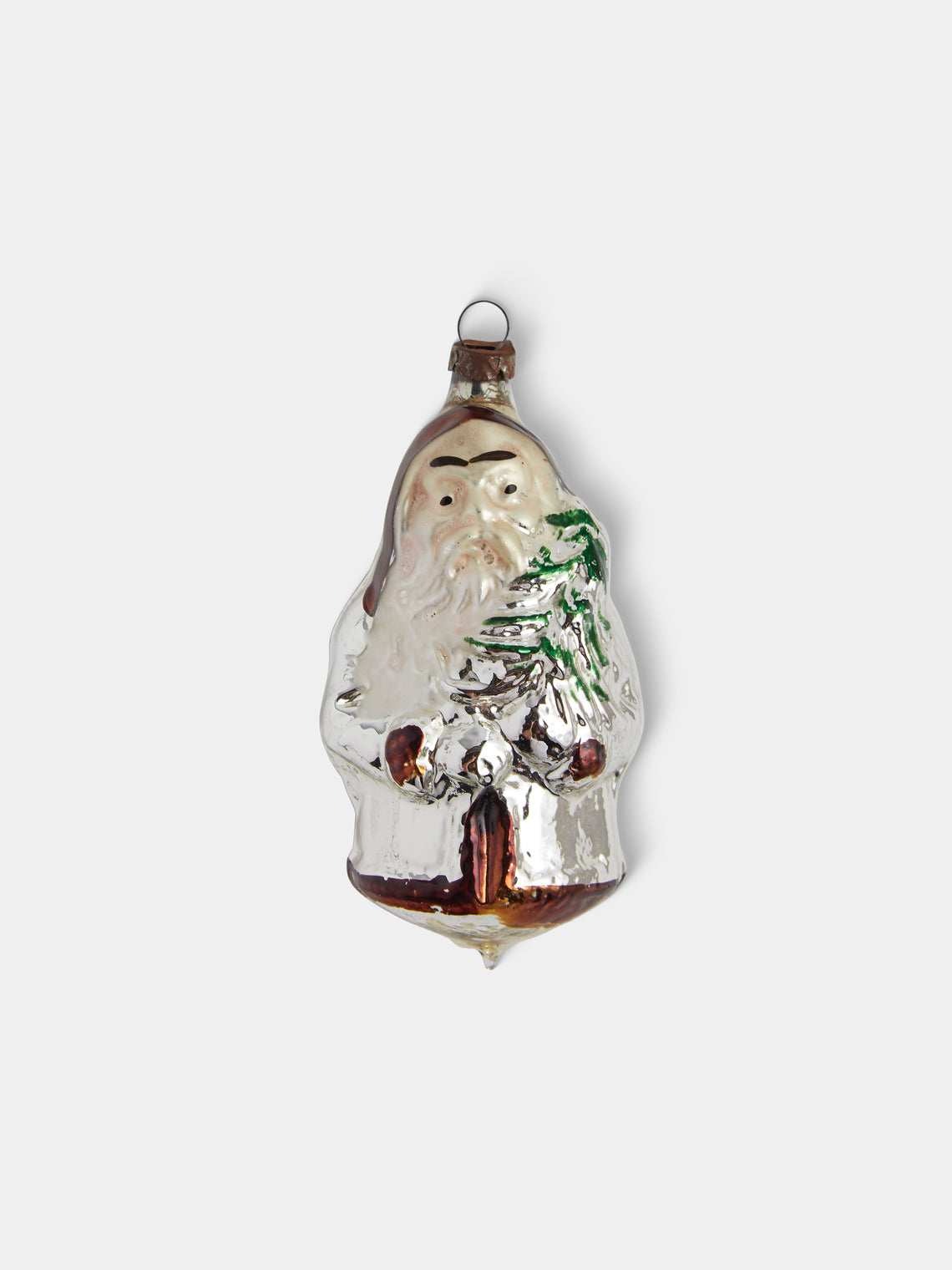 Antique and Vintage - Early-20th-Century Christmas Glass Baubles (Set of 14) - Silver - ABASK