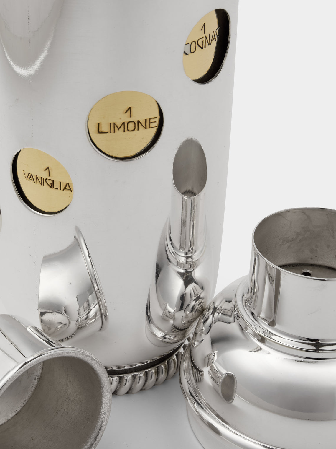 Antique and Vintage - 1939 Silver-Plated Recipe Cocktail Shaker - Silver - ABASK