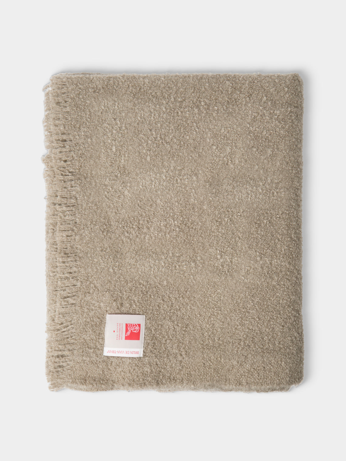 Brun de Vian-Tiran - Cirrus Handwoven Mohair Bed Blanket (108in/2.75m) - Beige - ABASK