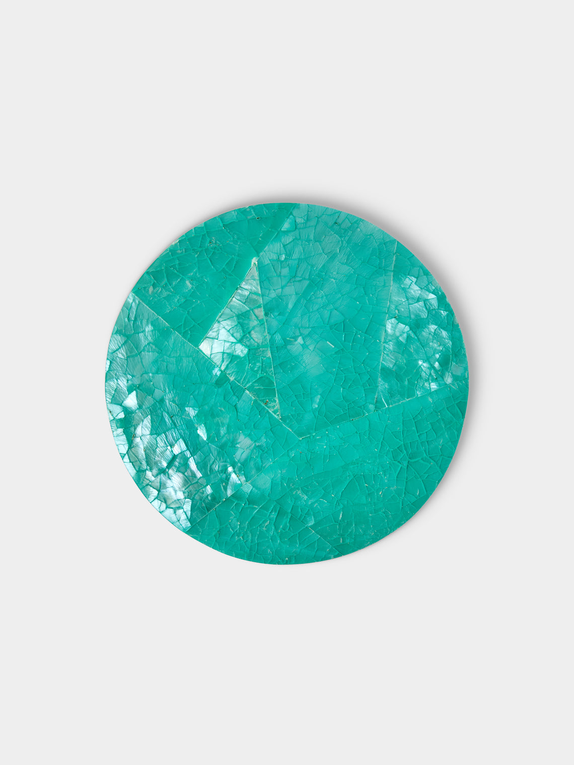 Objet Luxe - Mother-of-Pearl Coasters (Set of 6) - Blue - ABASK