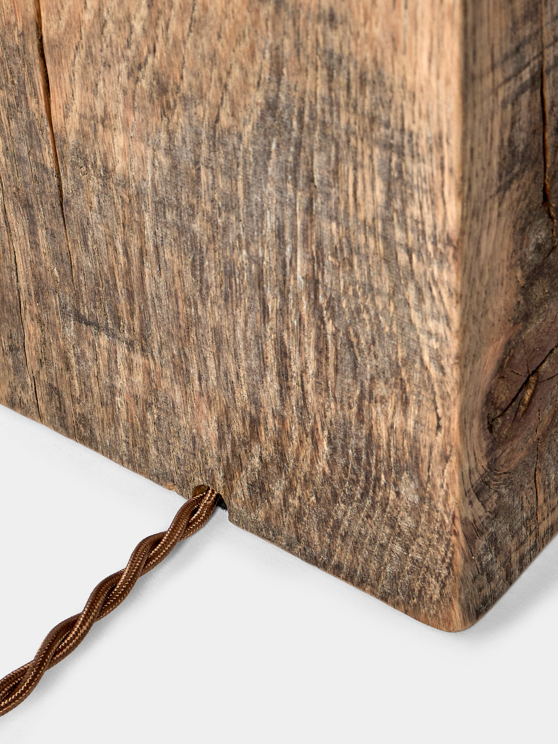 Jamie Gaunt Designs - No. 8 Block Natural Oak Table Lamp - Natural - ABASK
