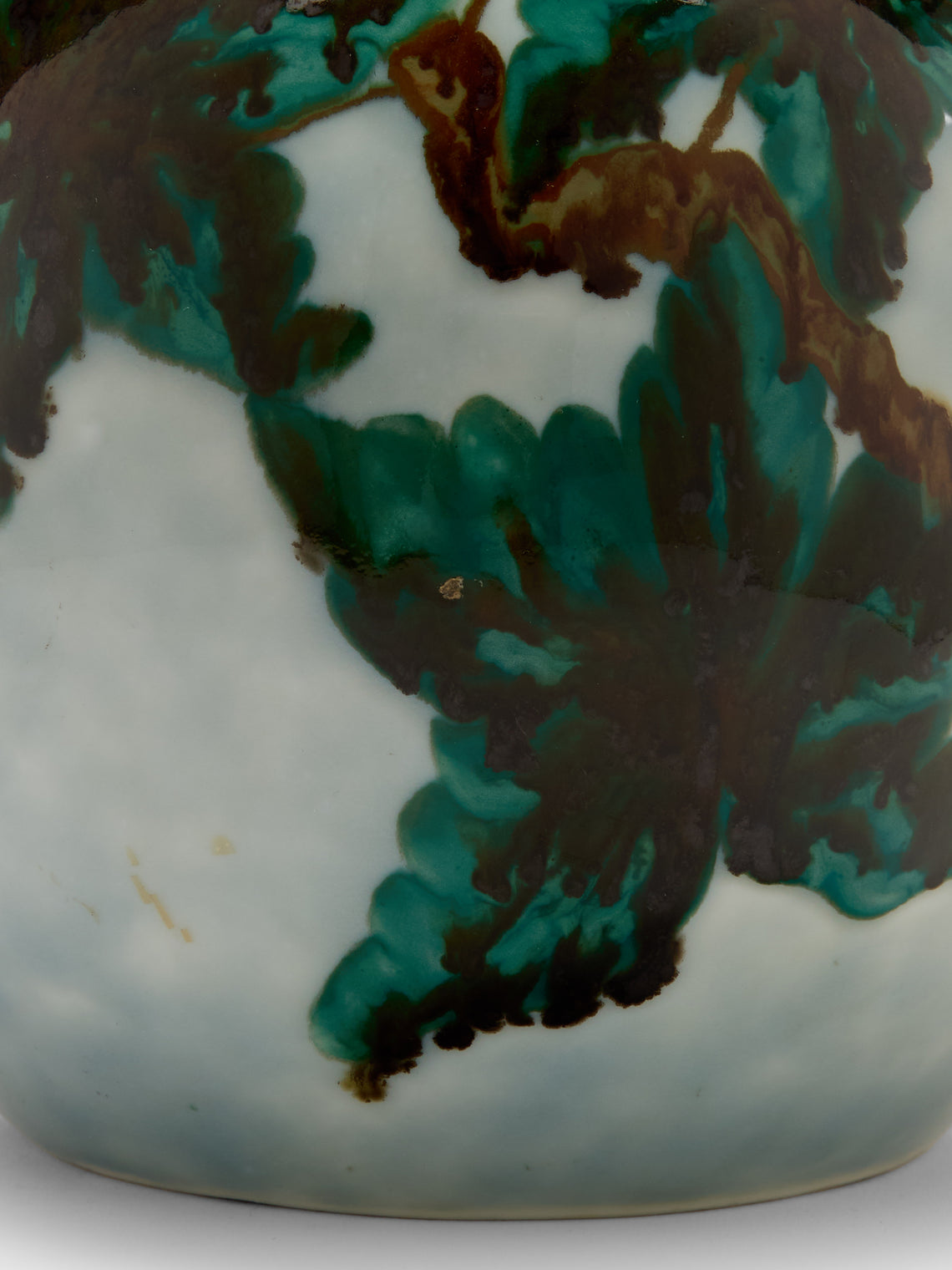 Antique and Vintage - 1950s Vallauris Ceramic Vase (7.5in/19cm) - Green - ABASK