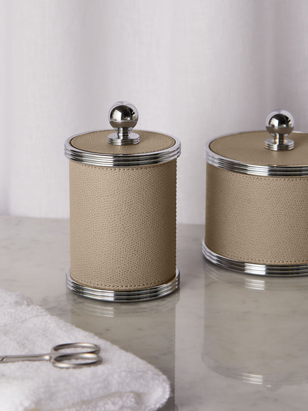 Giobagnara - Amalfi Leather Small Box - Taupe - ABASK