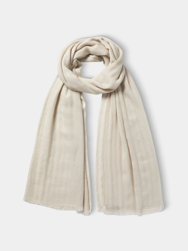 Denis Colomb - Kiri Cashmere Scarf | One Size - White - ABASK - 