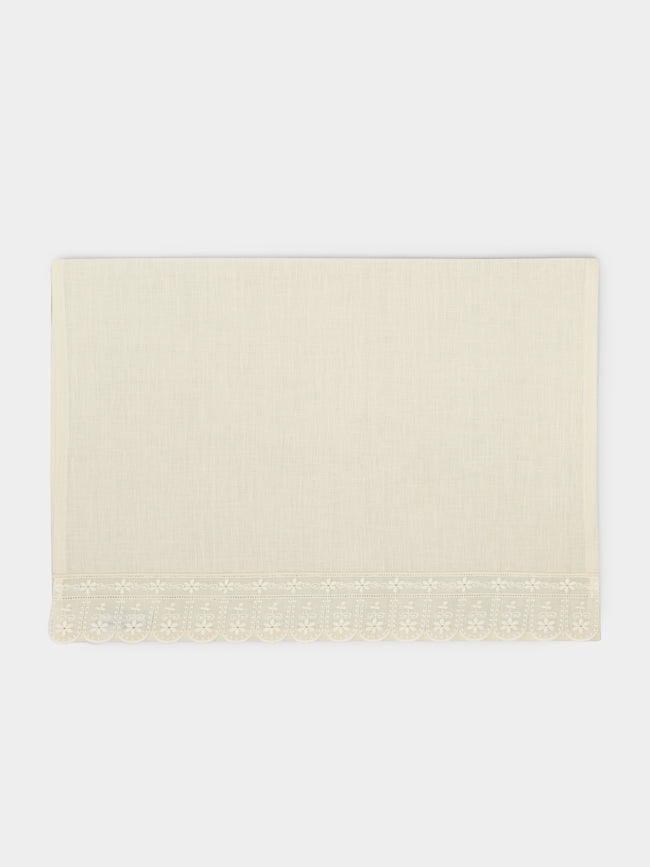 Los Encajeros - Set of 4 Toscana Lace-Appliqué Cotton Guest Towels (41cm x 63cm) -  - ABASK - 
