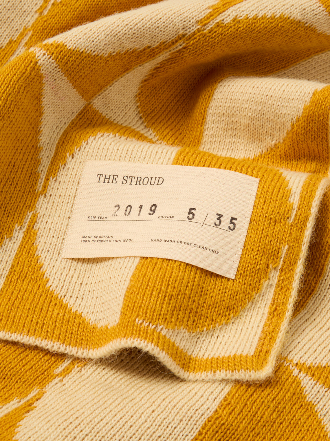 The Stroud - Summer Cotswold Lion Wool Blanket (84in/2.1m) - Orange - ABASK