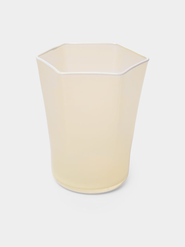 Cosima - Hex Hand-Blown Glass Tumbler - Yellow - ABASK - 
