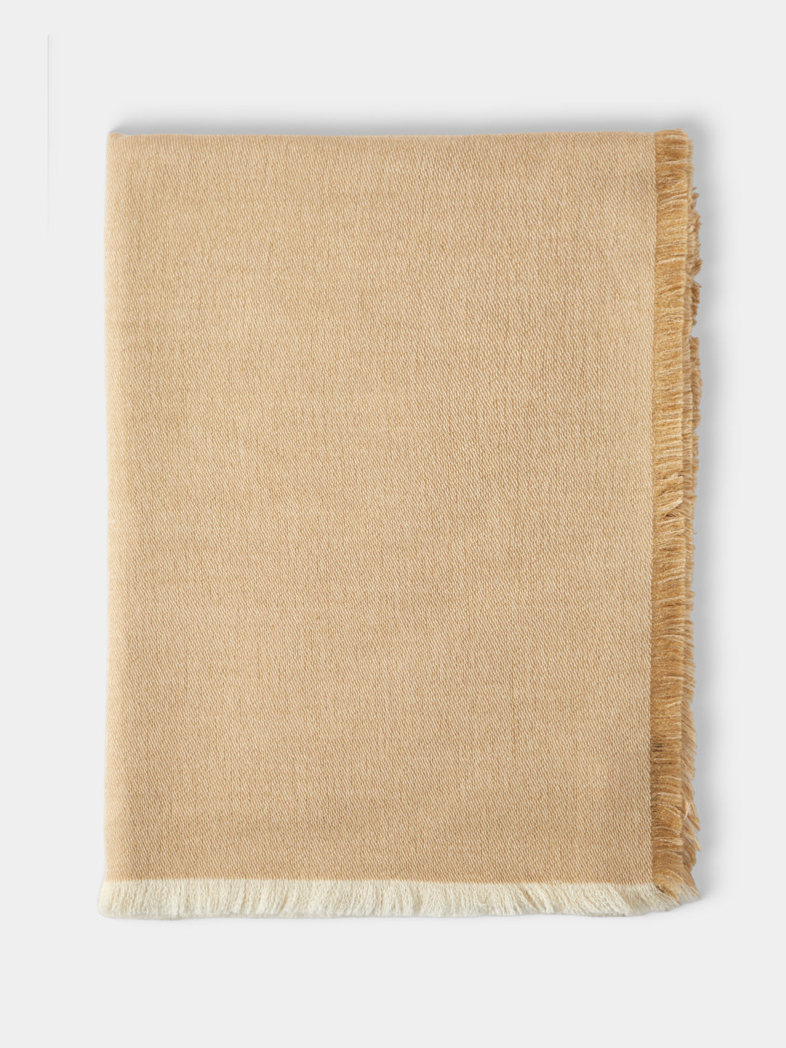 Alonpi - Verne Cashmere and Silk Throw (79in/2m) - Beige - ABASK