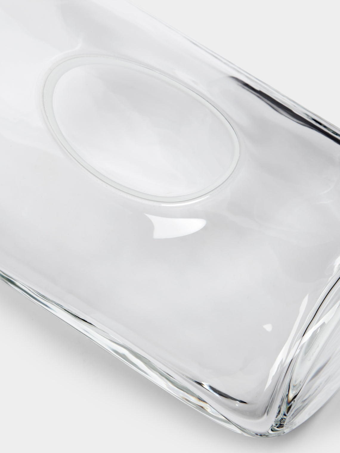Carlo Moretti - Oblo Hand-Blown Murano Glass Vase - Clear - ABASK