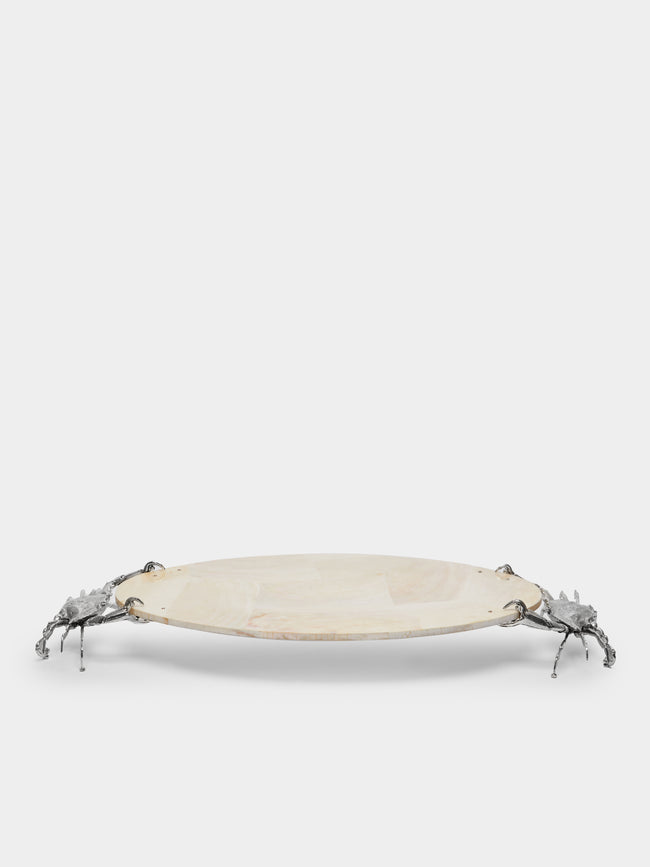 Objet Luxe - Silver-Plated and Shell Oval Serving Plate -  - ABASK - 