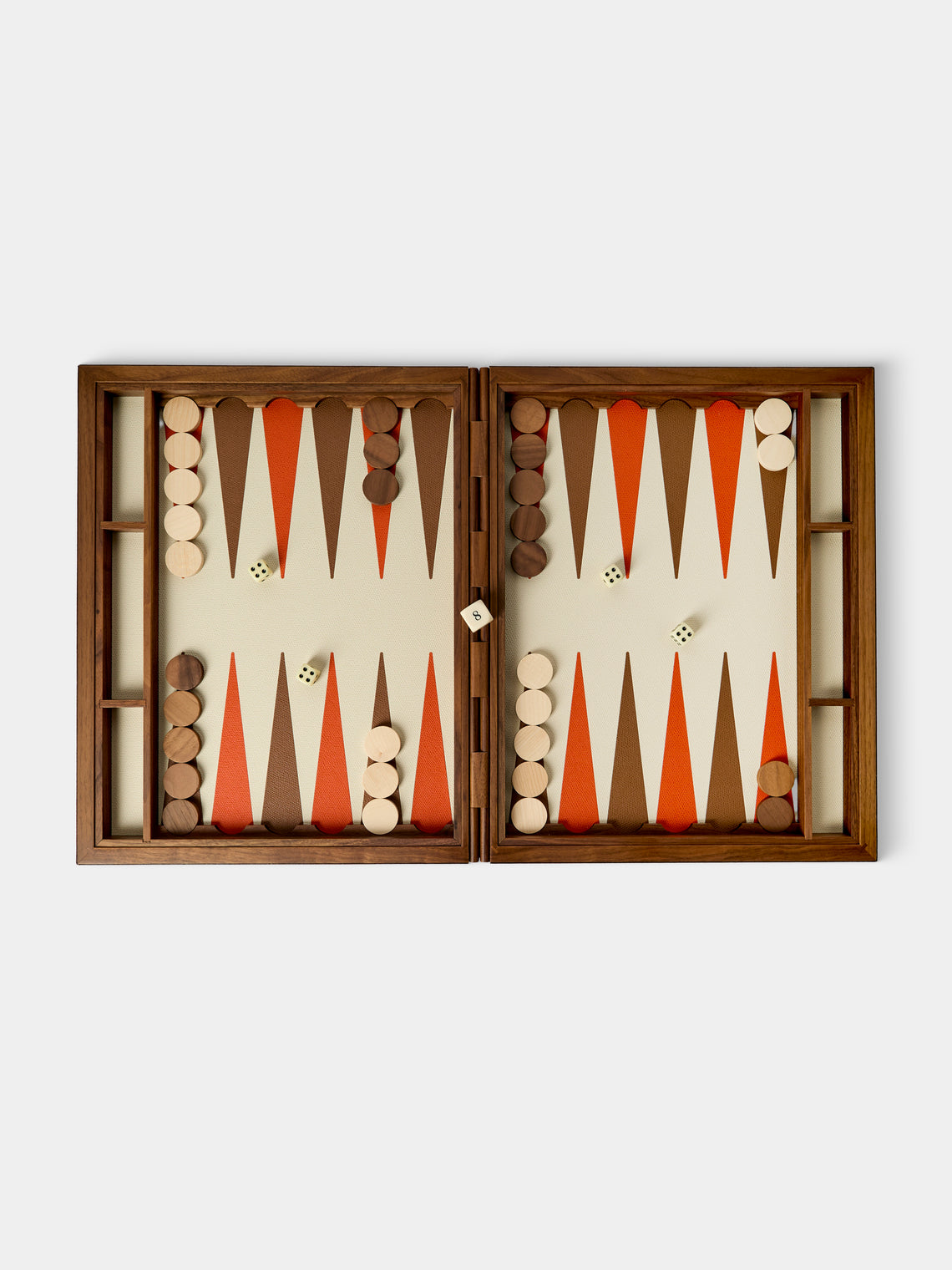 Giobagnara - Leather Backgammon Set - Orange - ABASK - 