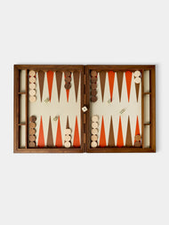 Giobagnara - Leather Backgammon Set - Orange - ABASK - 