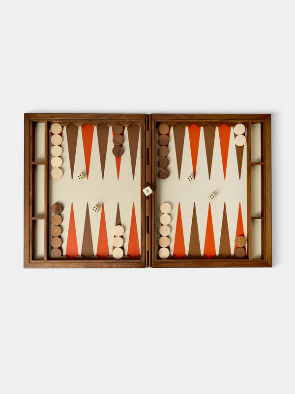 Giobagnara - Leather Backgammon Set - Orange - ABASK - 