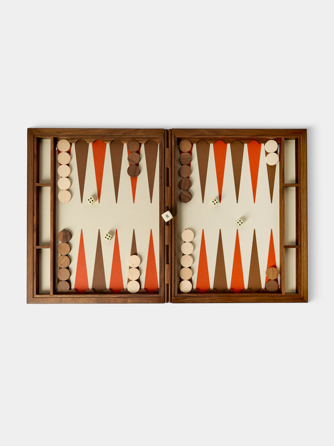 Giobagnara - Leather Backgammon Set - Orange - ABASK - 