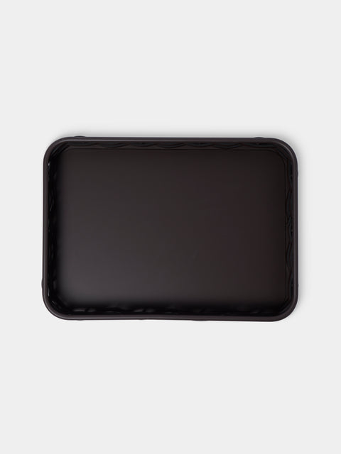 RUDI - Nassa Leather Tray (18.5in/47.5cm) - Dark Brown - ABASK - 