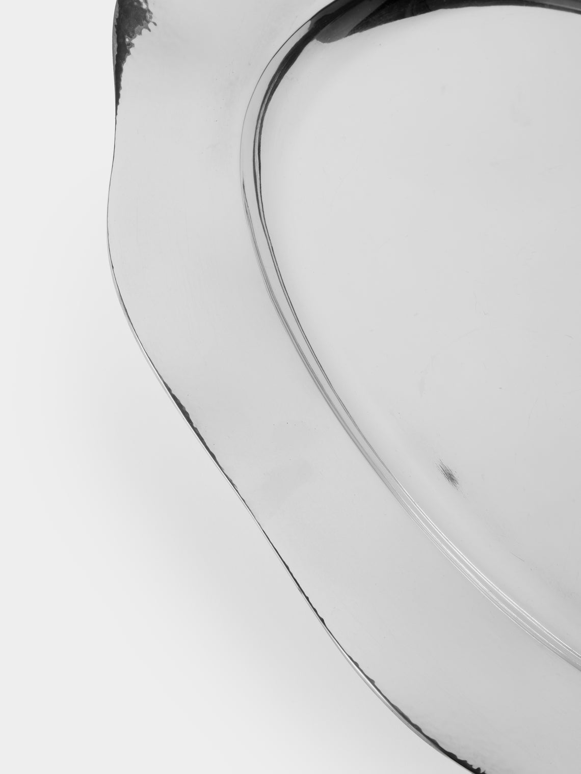 Antique and Vintage - 1930s Italian Solid Silver Scalloped Platter - Silver - ABASK