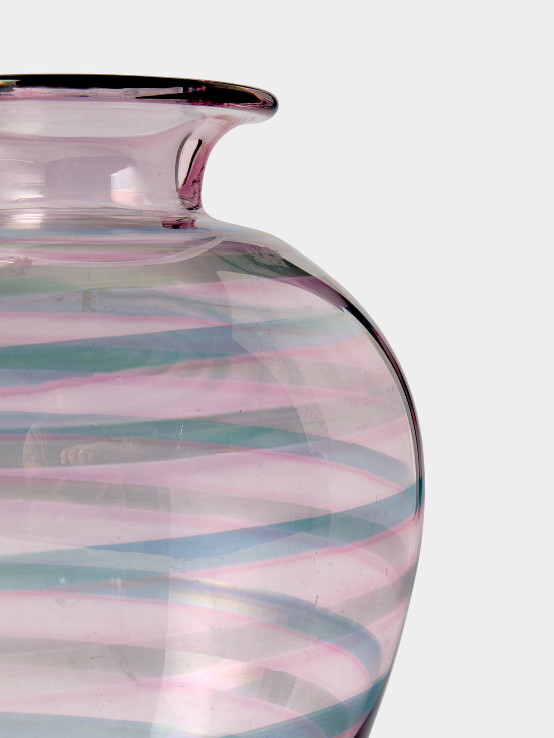 Antique and Vintage - 1950s Murano Glass Vase (7.5in/19cm) - Pink - ABASK