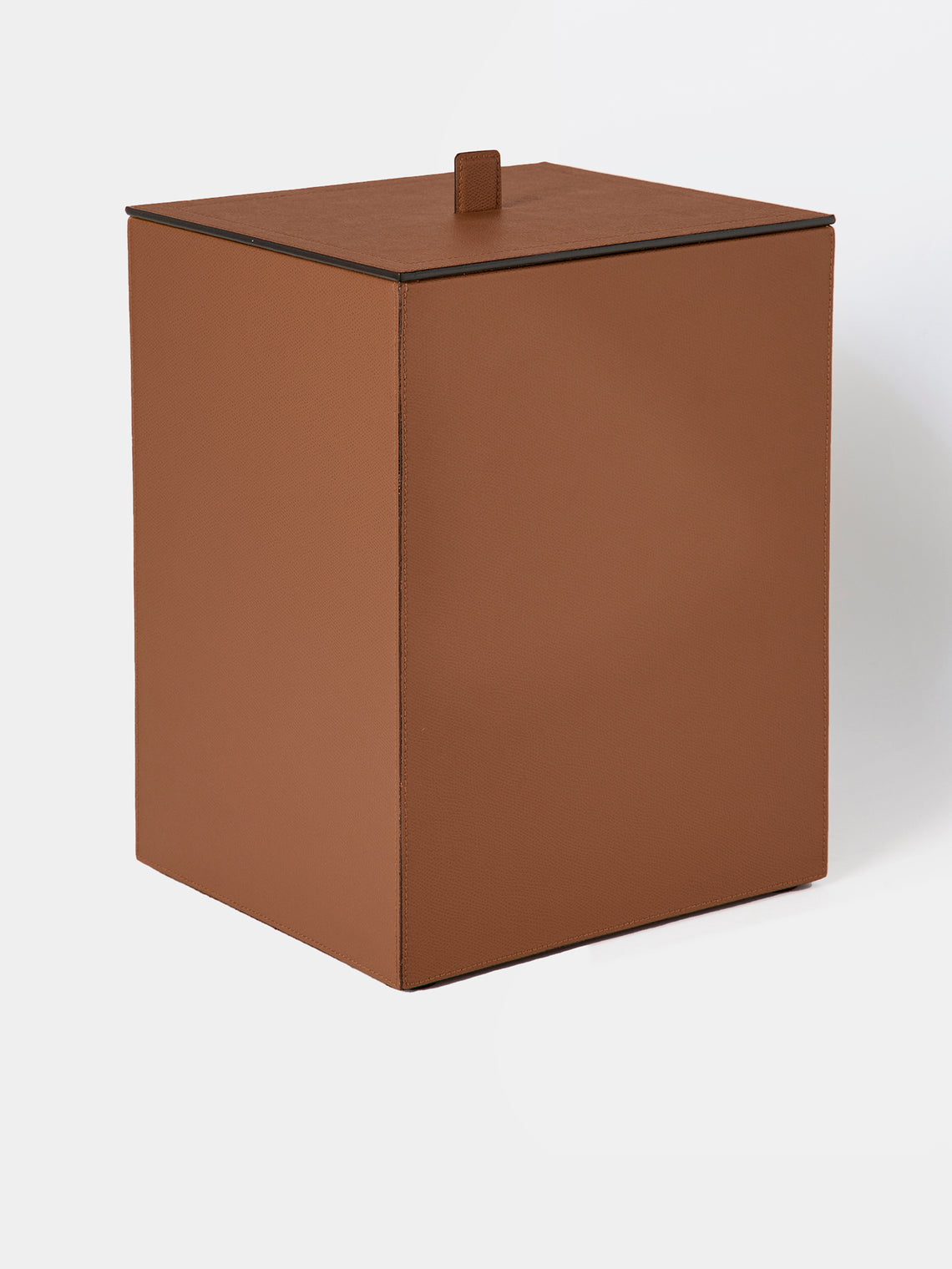 Giobagnara - Walter Leather Wastepaper Bin - Brown - ABASK