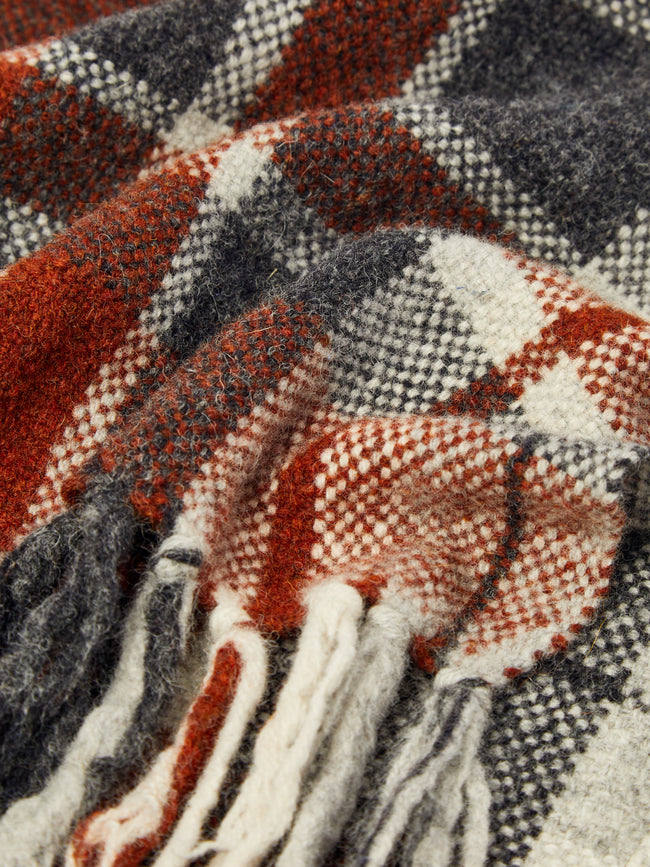 Hollie Ward - Haleen Shetland Wool Check Blanket -  - ABASK