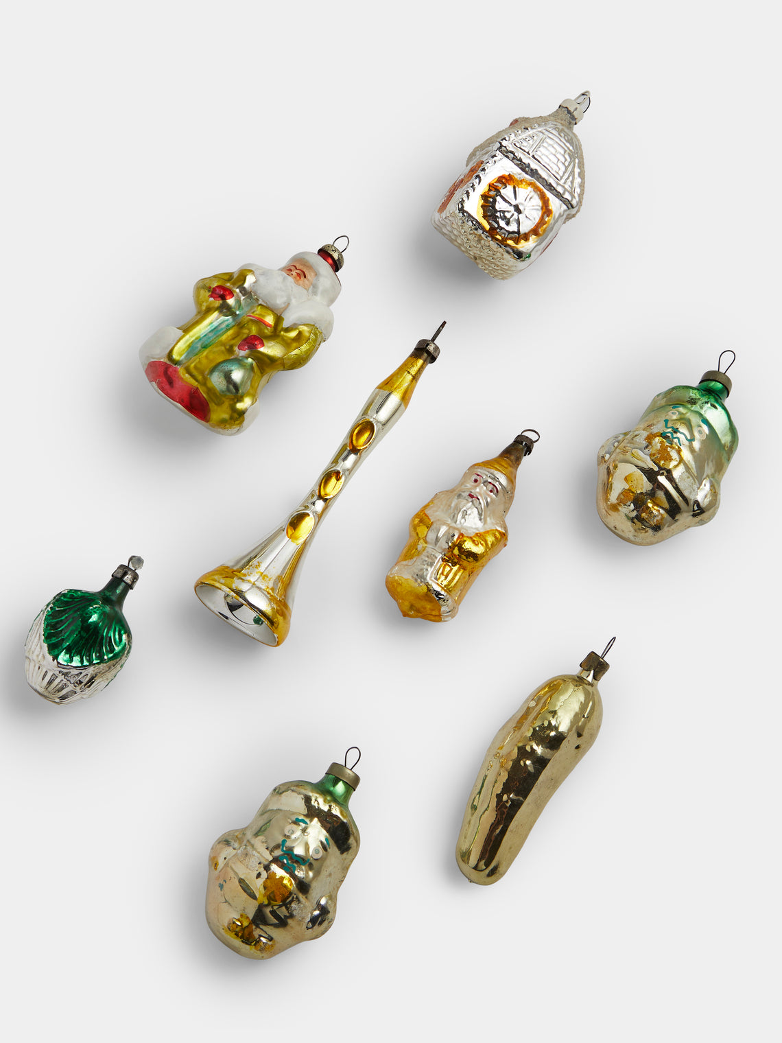 Antique and Vintage - Early-20th-Century Christmas Glass Baubles (Set of 8) - Multiple - ABASK
