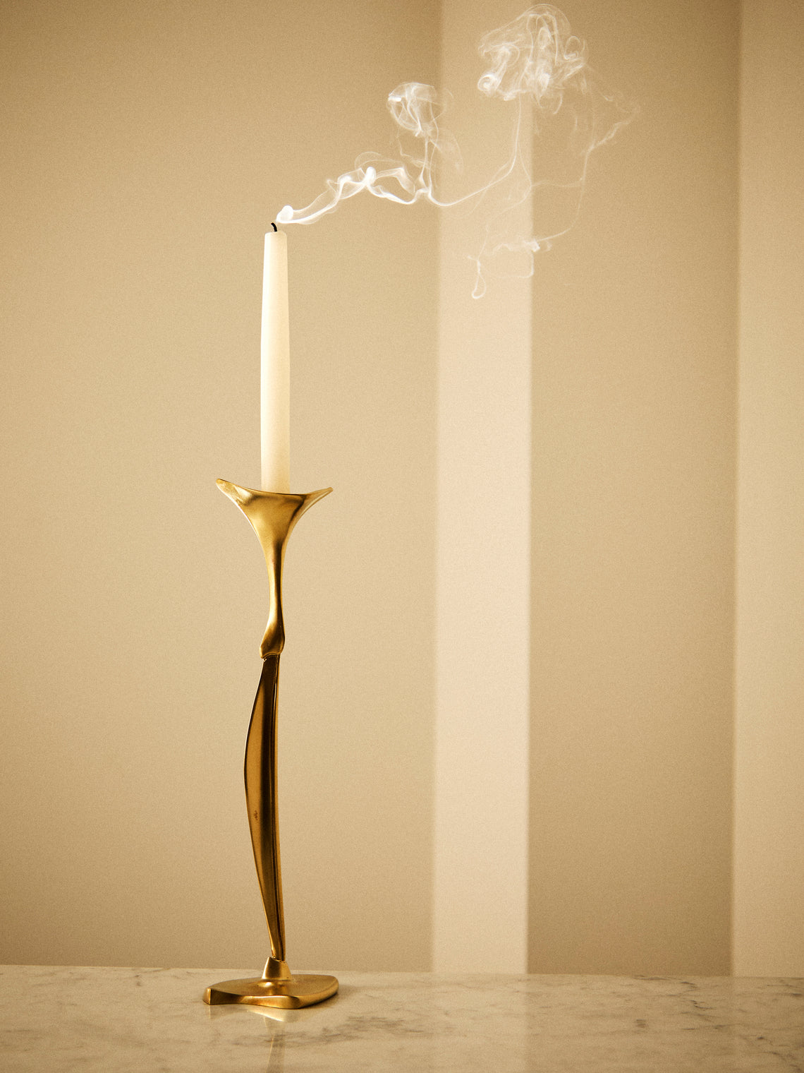Shaha Raphael - Low Tide Fishbone Hand-Cast Brass Small Candelabra - Gold - ABASK