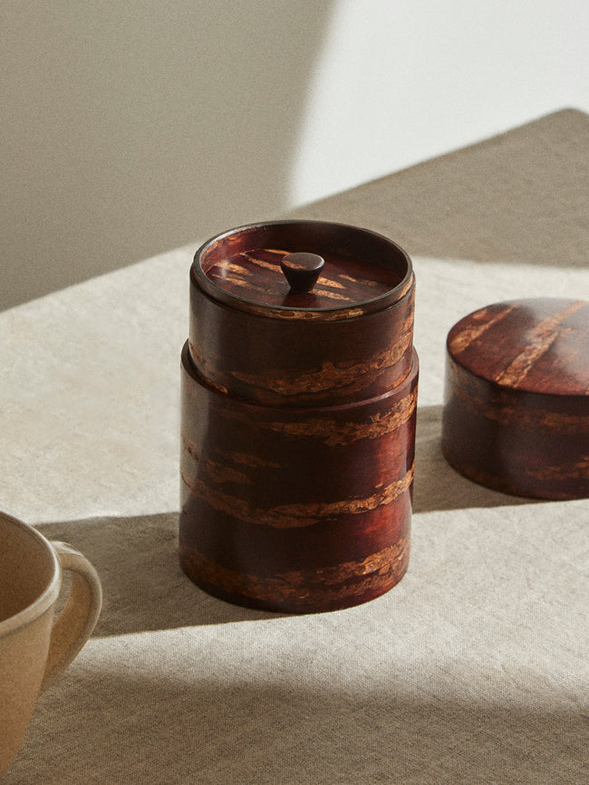Denshiro - Polished Cherry Bark Tea Canister - Brown - ABASK