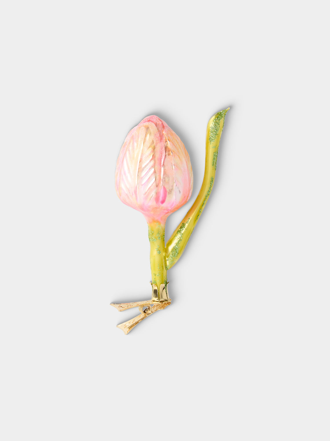 ABASK Decorations - Tulip Garden Hand-Blown Glass Clip-On Tree Decorations (Set of 6) - Multiple - ABASK