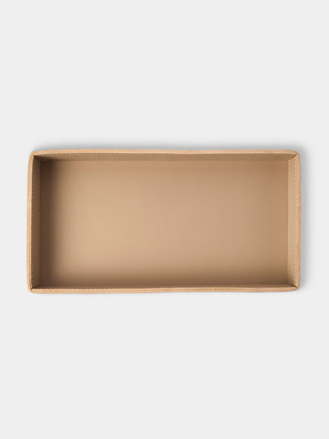 Rabitti 1969 - Todi Leather Valet Tray (10in/25cm) - Cream - ABASK - 