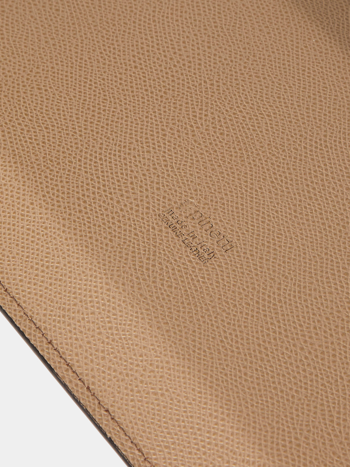 Pinetti - Victor Leather Trinket Tray (11.5in/29.5cm) - Taupe - ABASK