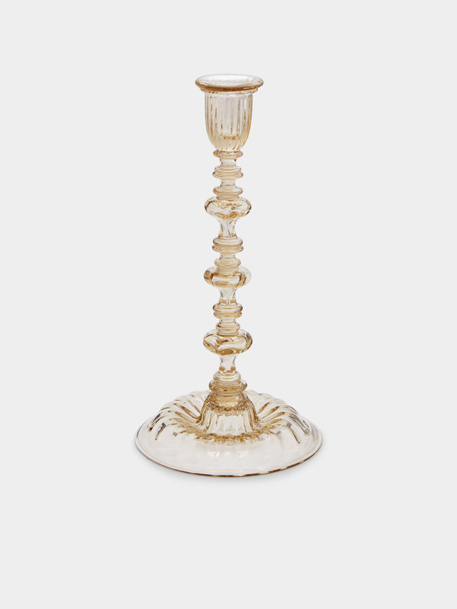 Bollenglass - Hand-Blown Glass Large Candlestick -  - ABASK - 