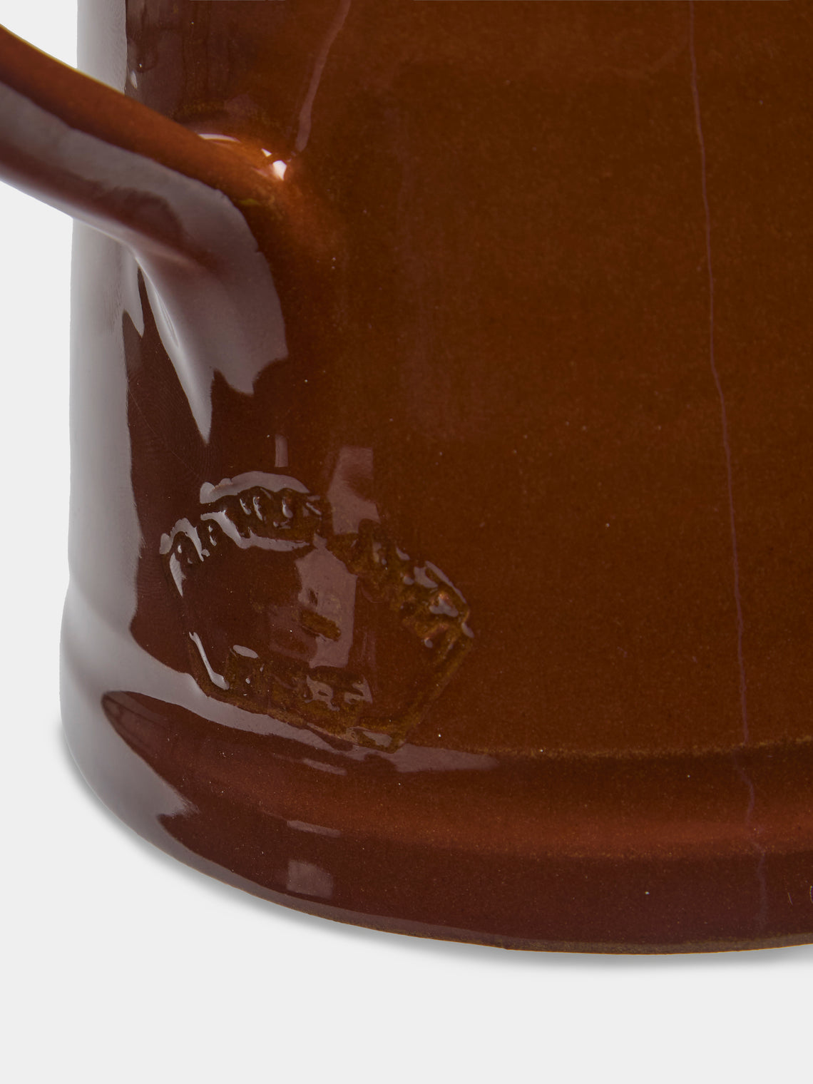 Poterie d’Évires - Cows Hand-Painted Ceramic Large Milk Jug - Light brown - ABASK
