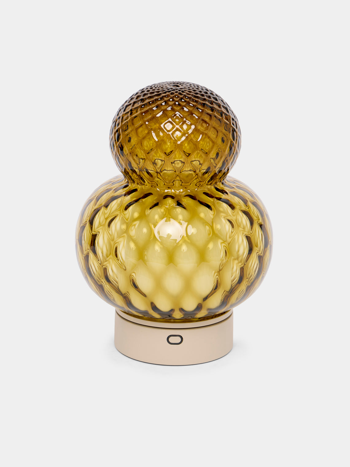NasonMoretti - Bibendum Hand-Blown Murano Glass Portable Table Light - Brown - ABASK - 