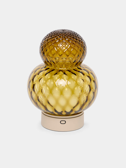 NasonMoretti - Bibendum Hand-Blown Murano Glass Portable Table Light - Brown - ABASK - 
