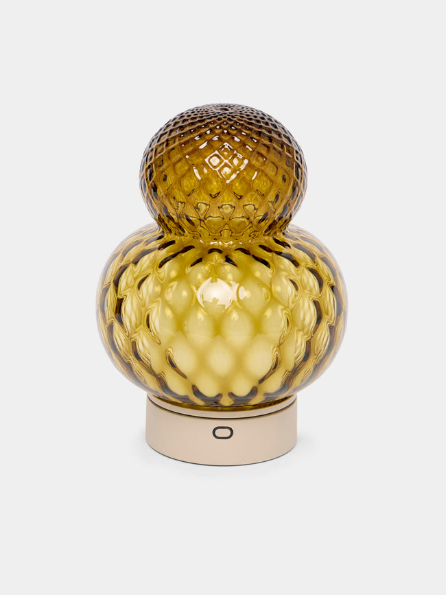 NasonMoretti - Bibendum Hand-Blown Murano Glass Portable Table Light - Brown - ABASK - 