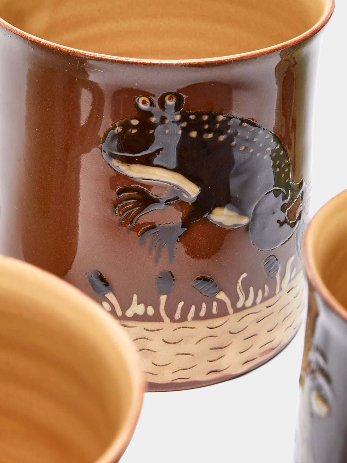 Poterie d’Évires - Animals Hand-Painted Ceramic Mugs (Set of 6) - Multiple - ABASK