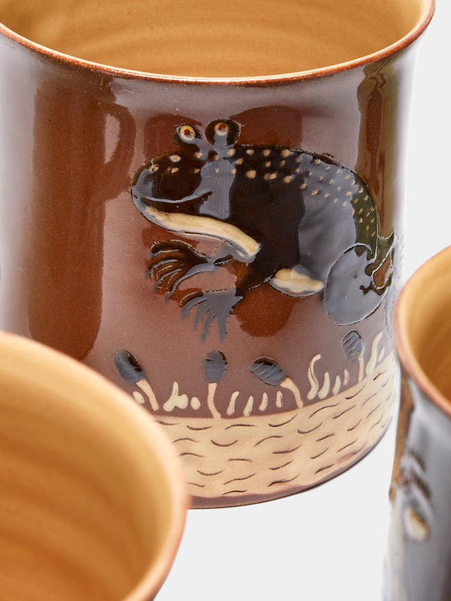 Poterie d’Évires - Animals Hand-Painted Ceramic Mugs (Set of 6) - Multiple - ABASK