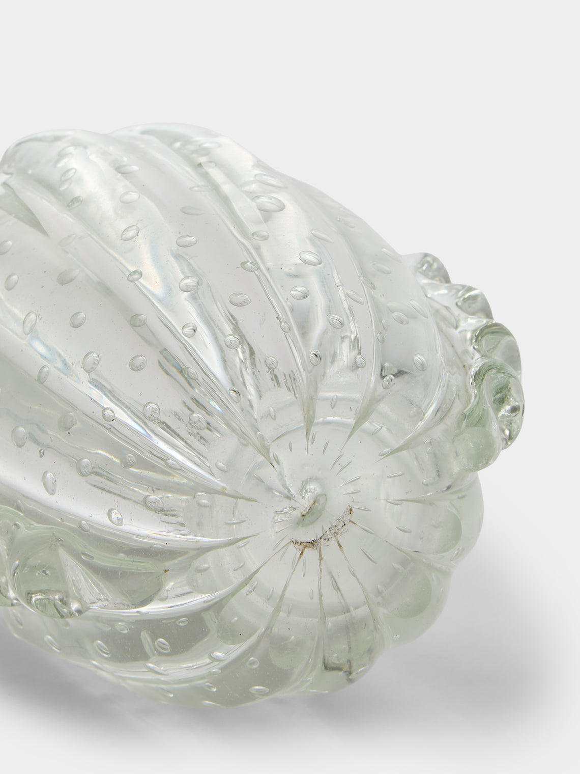 Antique and Vintage - 1930s Ercole Barovier Rostrato Glass Vase (8in/20.5cm) - Clear - ABASK