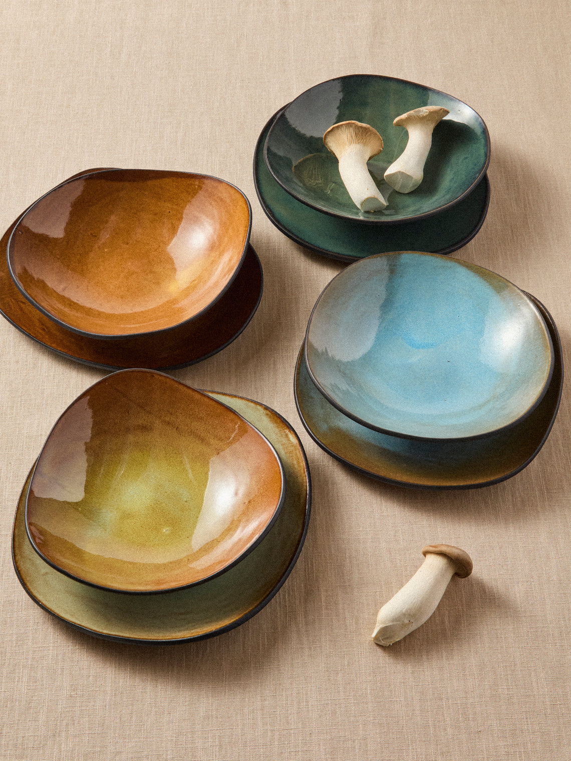 Hana Karim Studio - Hand-Built Stoneware Pasta Bowls (Set of 4) - Multiple - ABASK