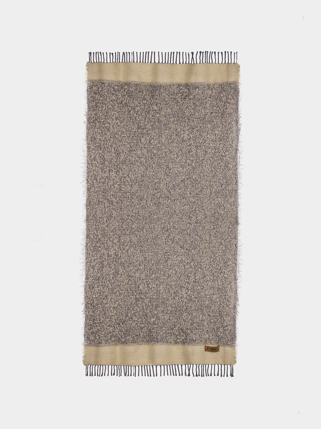 The House of Lyria - Nutrice Mohair and Cotton Throw (78.5in/2m) - Gray - ABASK