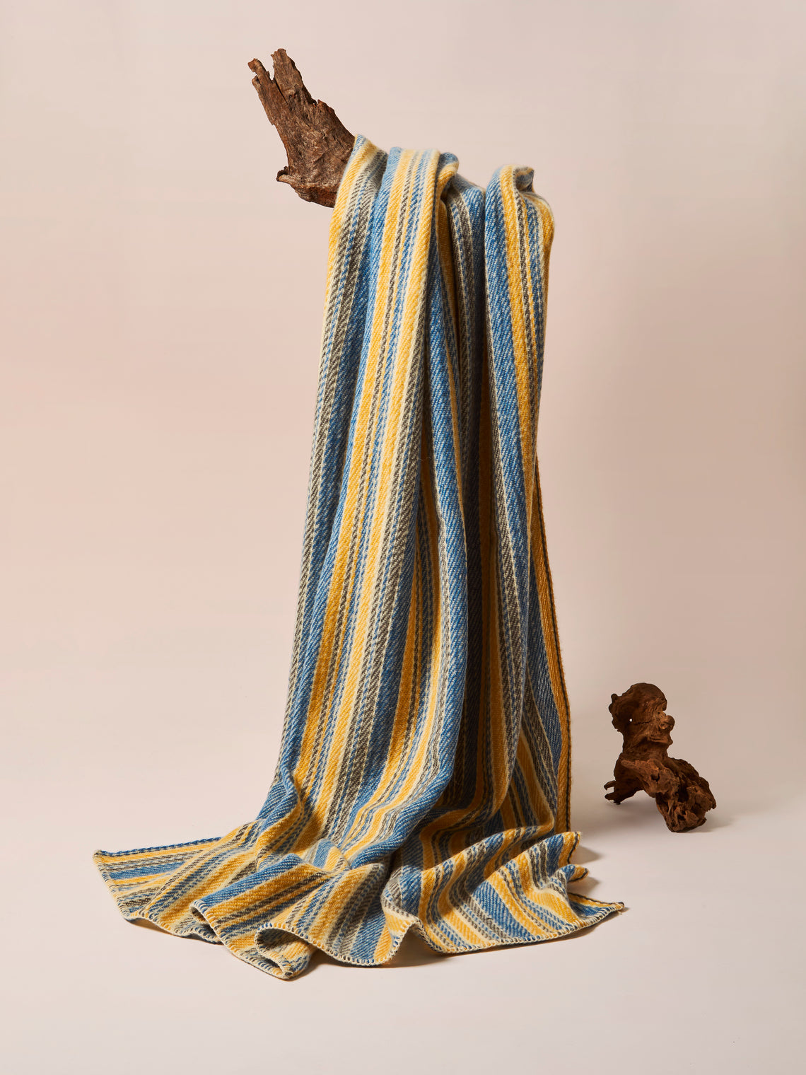 The Stroud - Corn Harvest Cotswold Lion Wool Blanket (79in/2m) - Multiple - ABASK