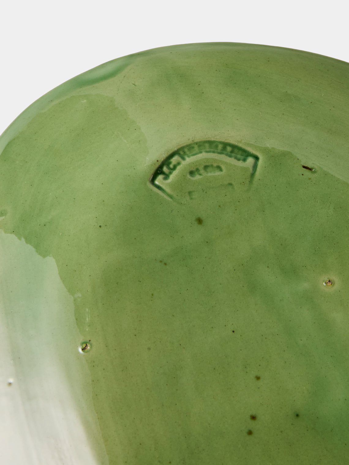 Poterie d’Évires - Flowers Hand-Painted Ceramic Oval Platter - Green - ABASK