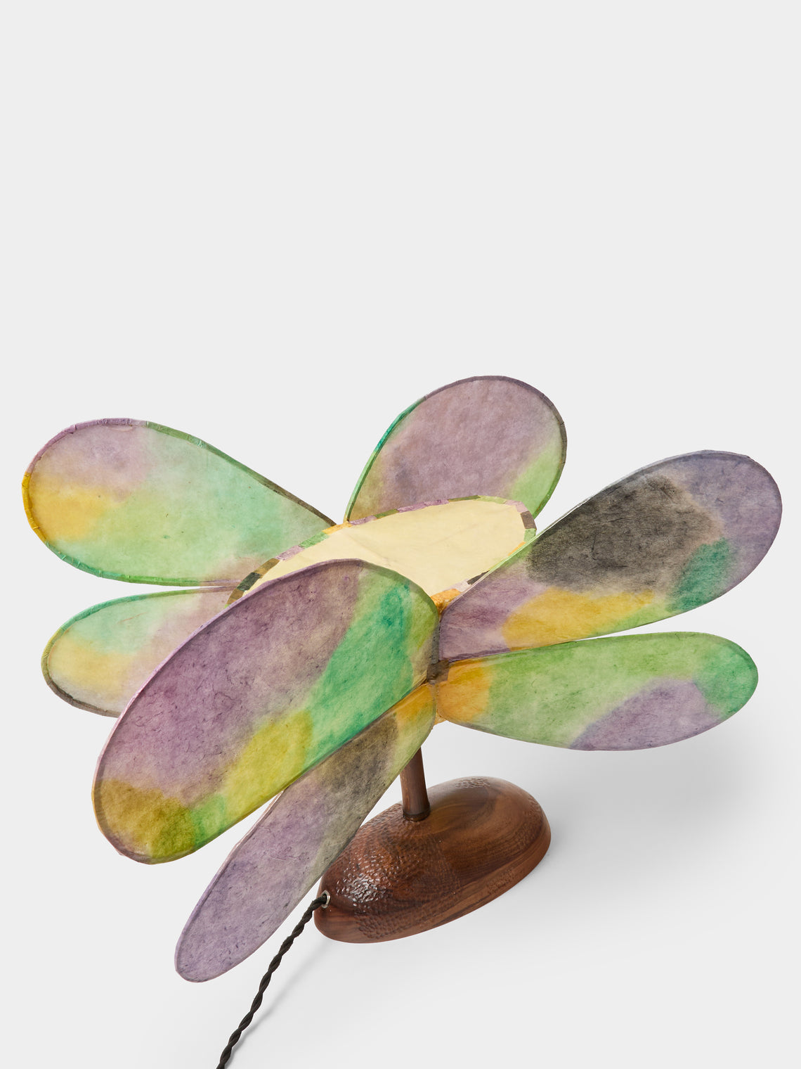 Yuxuan Huang - Night Hand-Painted Kozo Paper and Wood Table Lamp - Multiple - ABASK
