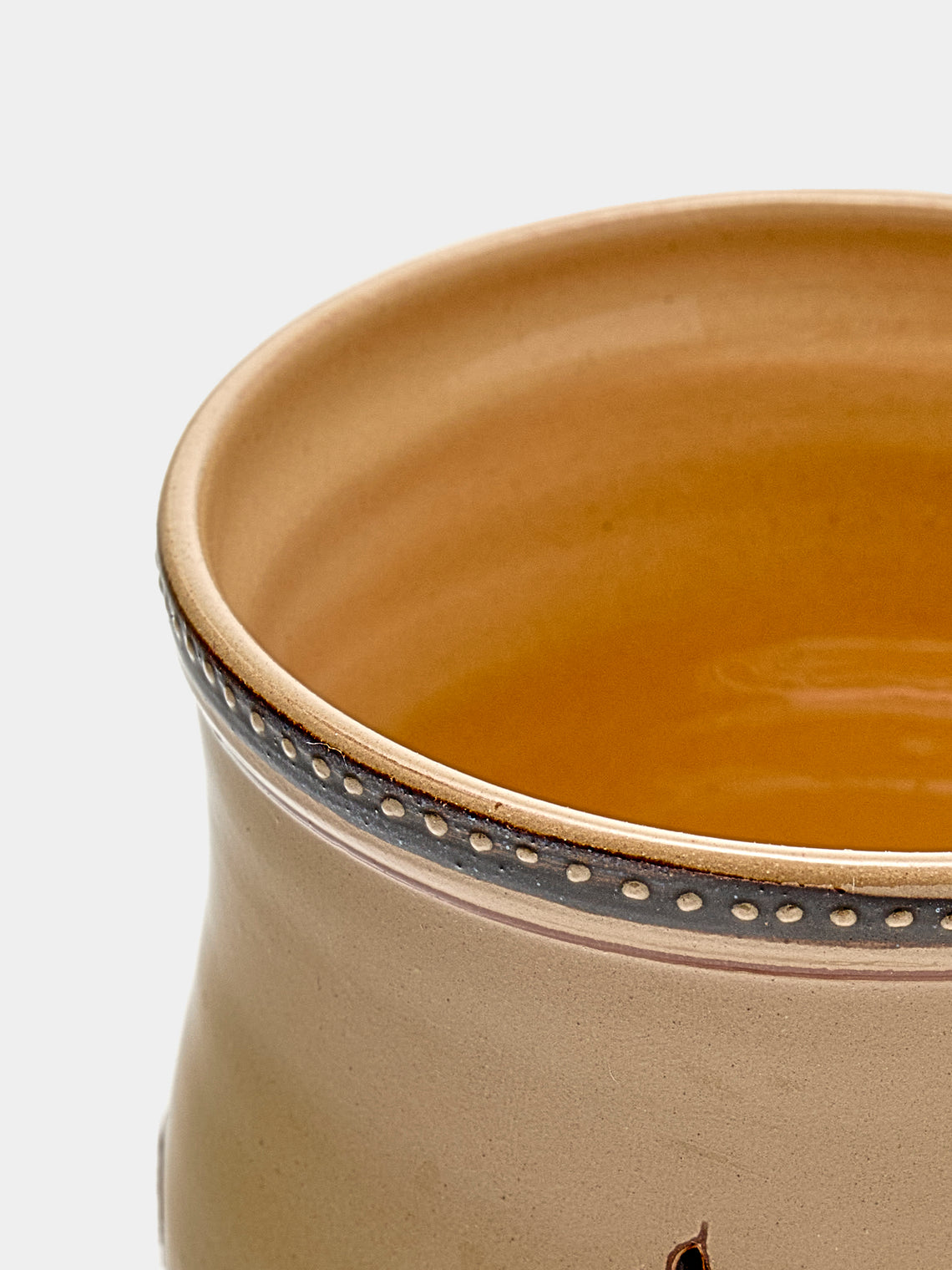 Poterie d’Évires - Cows Hand-Painted Ceramic Mini Lidded Pot - Cream - ABASK