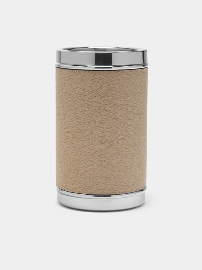 Giobagnara - Ocean Leather and Steel Bottle Cooler - Beige - ABASK - 