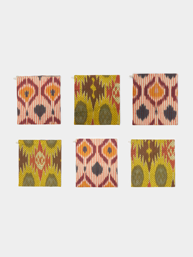Gregory Parkinson - Rusted Sunflower Block-Printed Cotton Napkins (Set of 6) -  - ABASK - 