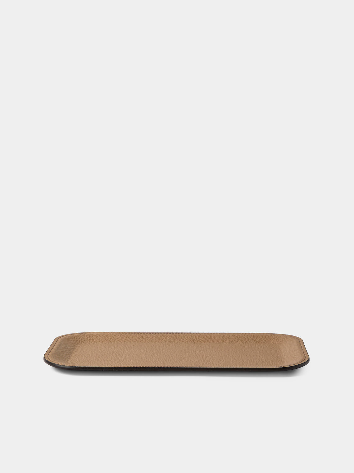 Pinetti - Victor Leather Trinket Tray (11.5in/29.5cm) - Taupe - ABASK