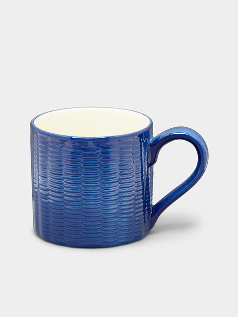Este Ceramiche - Wicker Hand-Painted Ceramic Mugs (Set of 4) -  - ABASK - 