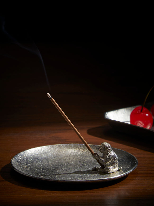 Seikado - Monkey Sterling Silver Incense Holder - Silver - ABASK
