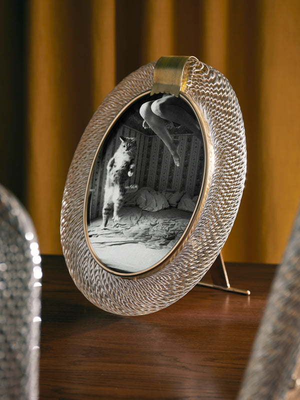 Antique and Vintage - 1960s Murano Glass Photo Frame - Clear - ABASK