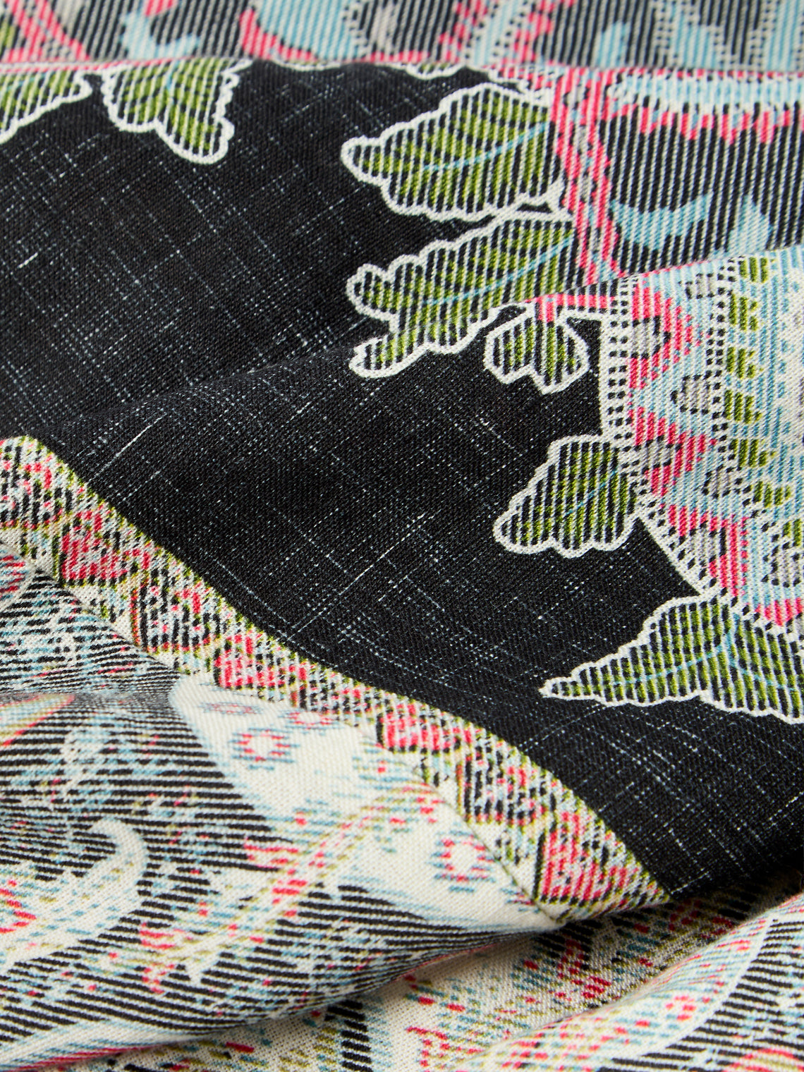 D'Ascoli - Crosby Printed Linen Rectangular Tablecloth (138in/3.5m) - Multiple - ABASK
